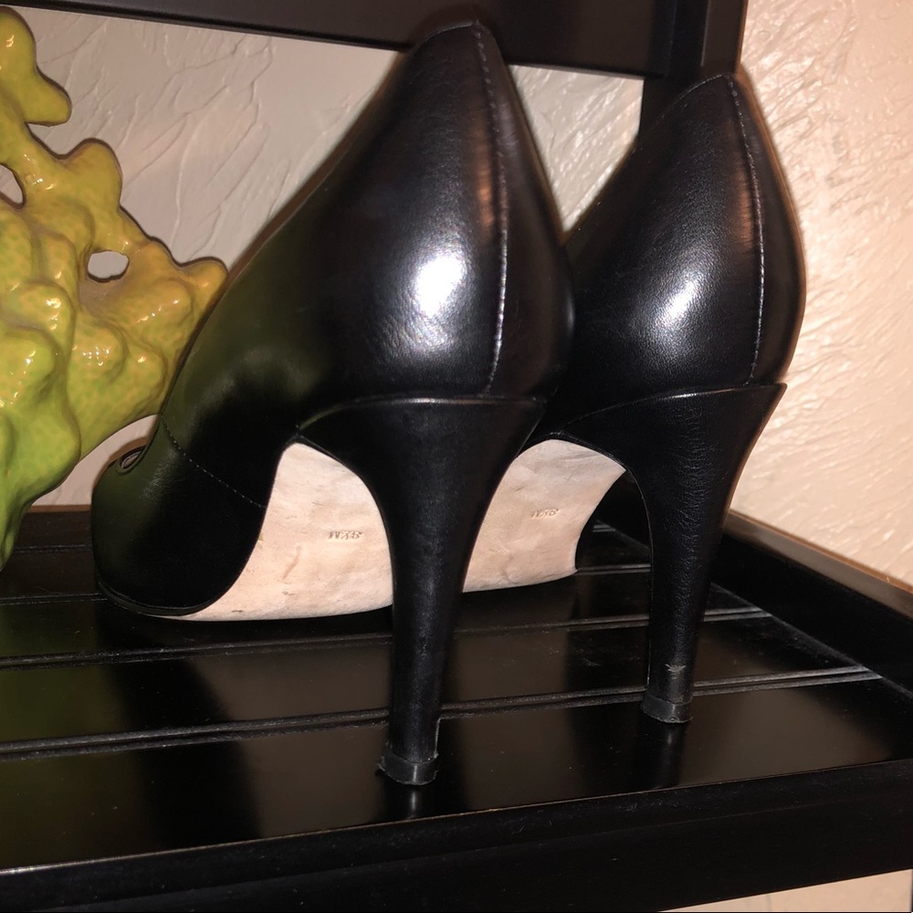 VANELi Ancyra Black Leather Heels W/ Studs sz 8.5 - Picture 5 of 7